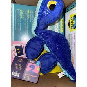 BarkBox Brock Ness Monster Blue Plush Dog Toy Cryptids Nessie M-L box bark